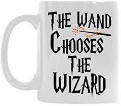 All orders are custom made and most ship worldwide within 24 hours. Amazon Com The Wand Chooses The Wizard Coffee Mug Funny Quote Mug Coffee Tea Cup 11oz Kitchen Dining