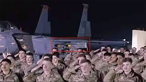 SUPER BOWL FEATURED F-15E's STANDING WATCH IN THE MIDDLE EAST, HMMM?? The F-15E  Strike Eagles packing drone-killing APKWS rockets made an entrance during  the Super Bowl broadcast right in the middle of