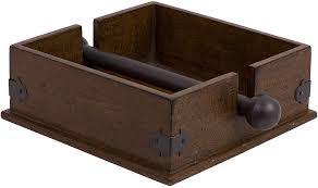 4.7 out of 5 stars. Amazon Com Creative Co Op Square Wood Napkin Holder With Metal Bar Large Brown Cg0232 Western Bar Kitchen Dining