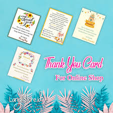 Ucapan selamat natal terbaik dari canva. Thank You Card For Online Shop Kartu Ucapan Terima Kasih Portrait Thanks Card Shopee Indonesia