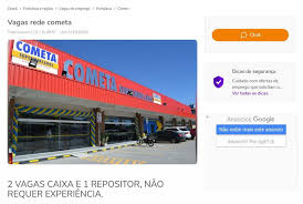 O emprego dos seus sonhos está apenas a um clique de distância. Selecao Para Supermercado Cometa Divulgada Em Plataforma De Vendas Online E Falsa Fortaleza Ultimas Noticias No O Povo