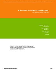 Konica minolta 211 pcl driver update utility. Konica Minolta Bizhub Service Manual