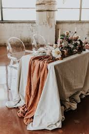 Terracotta Table Runner Cheesecloth Table Runner Copper Wedding Decor Rustic Wedding Decor Boho Copper Wedding Decor Copper Wedding Wedding Table