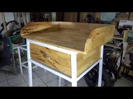 Cara Buat Meja Kasir Cafe Kayu Dan Besi Setinggi Bar Youtube In 2020 Kayu Bar Cafe