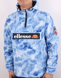 Ellesse women's spring chrissy shortie. Ellesse Quarter Zip Jacket Tie Dye Blue 80s Casual Classics