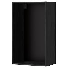 Ikea kitchen wall cupboards uk. Metod Wood Effect Black Wall Cabinet Frame 60x37x100 Cm Ikea