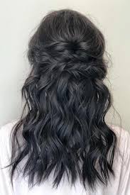 The fishtail braid in this design is as elegant as they can get and it helps to create a flawless half up half down style. Half Up Half Down Bridal Hair Ideas To Copy Now My Sweet Engagement