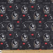 Used in 1984 annual report only. Afl Collingwood Logo Homespun Fabric