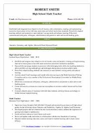 Good resume format for teachers lovely 45 elegant s teacher resume template word resume designs. Math Teacher Resume Samples Qwikresume