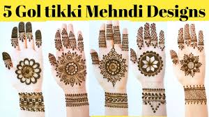Stylish and beautiful gol tikka mehndi designs with pictures: Easy Stylish 5 Gol Tikki Mehndi Designs Beautiful Henna Designs For Hands Youtube