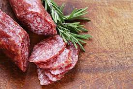 In a large bowl, mix together the ground beef, garlic powder, onion powder, mustard seed, curing salt, black pepper and liquid smoke. Braunschweiger Dry Sausage Russian Recipe Smoked Food Recipes Sausage Making Recipes Sausage