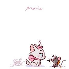 Marie The Aristocats The Art Of David Gilson Dessins Disney Dessin Kawaii Princesse Dessins De Personnages Disney
