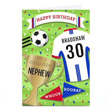 Orange navy illustrated helmet football invitation. 30th Birthday Cards Funny 30th Birthday Cards Son Daughter Him Her Uk Card Factory