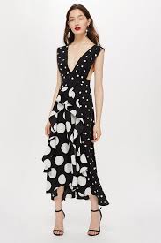 This Topshop Dress Is Causing A Fashion Panic Plunge Neck Midi Dress Topshop Pinafore Dress Top Shop Dress