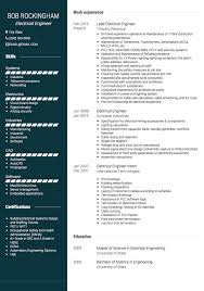 Electrical Engineer Cv Examples Templates Visualcv