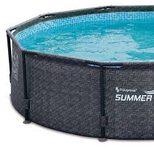 Summer Waves 14ft X 48in Round Above Ground Outdoor Frame Pool Set With Pump Summer Waves Pool Kits Swimming Pools