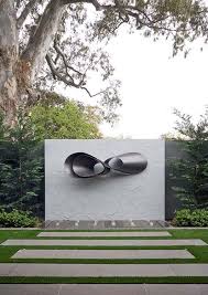 Rolled Steel Sculpture Modern Landscaping Landscape Design Modern Landscape Design