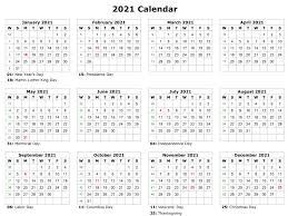 · 2021 full year printable calendar 2021 12 month calendar printable free full page uploaded by billy bell on sunday, august 4th, 2019. Yearly 2021 Calendar With Holidays Calendar Template Printable Calendar Template Free Printable Calendar Templates