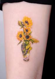 The tattoo of sunflowers is popular since the early 20th century. What Does A Sunflower Tattoo Mean