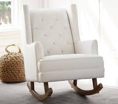 Modern Tufted Wingback Rocker Stylish Nursery Chairs Pottery Barn Kids Rocking Chair Nursery Upholstered Rocking Chairs Modern Tufted Wingback Rocker