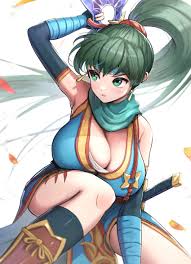 Rule 34 - 1girls Alternate Costume Breasts Cleavage Commentary Request  Female Female Only Fire Emblem Fire Emblem: The Blazing Blade Fire Emblem  Heroes Gonzarez Green Eyes Green Hair High Ponytail Highres Large
