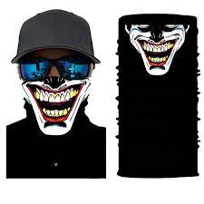 Halbgesichtsmaske Bandana Mit Witzigem Gesichts Motiv Face Mask Neck Gaiter Biker Bandanas