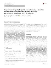 Pdf Preparation Of Superhydrophobic And Self Cleaning
