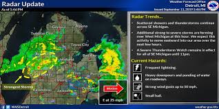 A severe thunderstorm warning was in effect until 10:45 p.m. Storms Leave 71k Without Power In Se Michigan