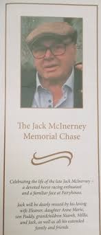 BALLYFERMOT MAN HORSE RACE NAMED AFTER HIM JACKO MCINERNEY EASTER MONDAY  21-04-25 WAS GREAT DAY OUT THANKS TO HIS SON PADDY MCINERNEY