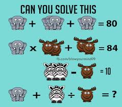 Solve This Animal Puzzle Fun Problem Taken From Https Facebook Com Blowyourmind09 Math Riddles Math Pictures Fun Math
