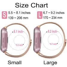 Tobfit For Fitbit Versa Bands Metal Mesh Stainless Steel Accessories Wristbands With Magnet Lock For Women Men Small Large Rose Gold