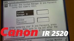Manuals and user guides for canon ir2520. System Manager Id And System Password Canon Imagerunner Ir 2520 Youtube