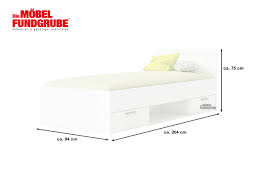 Details zu bett bettgestell 90 x 200 massivholz weiss lackiert viel stauraum neu ovp kinderbett mit stauraum. Jugendbett Mit Stauraum 90 X 200 Cm Weiss Michigan 0571020100