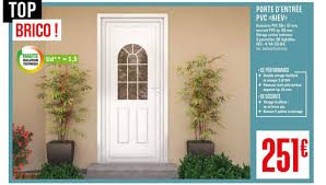 Porte d'entrée aluminium grise bâton maréchal poussant gauche h.215 x l.10,6 cm malaga premium. Offre Porte D Entree Pvc Kiev Chez Brico Depot