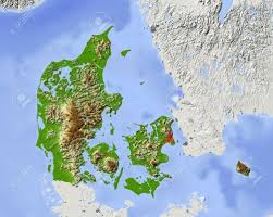 Danmark is also a common ship's name: Relief Kort Over Danmark Relief Map Denmark Map Map
