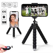 Jumkeet Trepied Smartphone Portable Mini Trepied Flexible Support Pour Telephone Avec Telecommande Bluetooth 360 Trepied Pour Iphone Gopro Smartphone Bluetooth