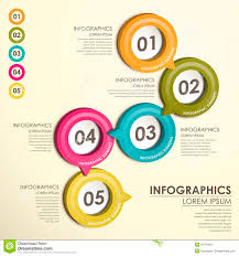 Circle Label Flow Chart Infographics Stock Vector