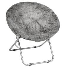 If you plan for your chair to be a fixture in your home or dorm room, something with softer padding is usually best. Gray Faux Fur Saucer Chair Christmas Tree Shops And That Home Decor Furniture Gifts Store