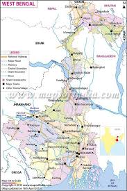 Map Of West Bengal With Its Districts Railway Lines Rivers Major Road Network Etc India Map West Bengal Detailed Map