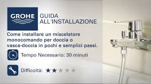 Scegli i rubinetti e miscelatori per la tua vasca su leroy merlinleroy merlin vi offre i miscelatori e rubinetti vasca delle migliori marche in vendita online a prezzi vantaggiosi! Miscelatore Vasca Da Bagno Con Monocomando Grohe Come Si Installa Youtube