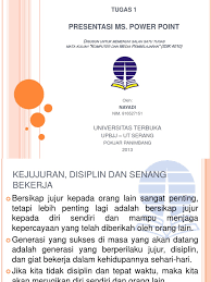 Anda mencari contoh slide presentasi powerpoint menarik dan kreatif untuk tugas kuliah anda? Tugas 1 Presentasi Power Point