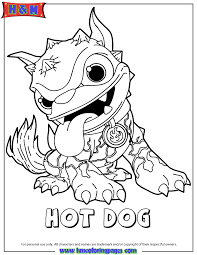 Supercoloring.com is a super fun for all ages: Skylanders Giants Fire Hot Dog Series1 Coloring Page Dog Coloring Page Cute Coloring Pages Cartoon Coloring Pages