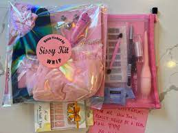 Sissy Feminization Crossdressing Kit inc. Frilly Lingerie, Girly Makeup,  & Toys | eBay