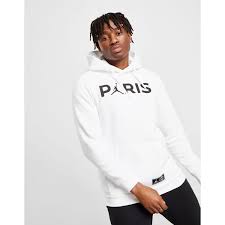 Air thor jordan funny shirt see also:airborne t shirt: Nike Cotton X Paris Saint Germain Jumpman Pullover Hoodie In White Black White For Men Lyst