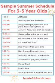 Example Of A Summer Schedule For Kids That Will Inspire You