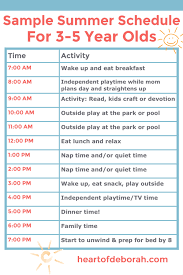 example of a summer schedule for kids that will inspire you