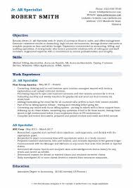 Professionally written and designed resume samples and resume examples. Ar Specialist Resume Samples Qwikresume