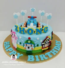 Happy Birthday Cake Cartoon Images Robocar Poli Design Fondant Cake Birthday Cake Kids Kids Cake Cartoon Cake