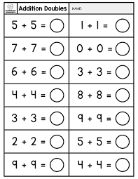 Tens and ones worksheets for kindergarten deal with basic numeric concepts which help students to get a better idea of how to write numbers in the correct format. Addition Doubles Worksheets Superstar Worksheets