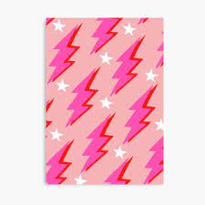 Pink Lightning Bolt Photographic Print By Chimainemary In 2021 Mini Canvas Art Diy Canvas Art Painting Simple Canvas Paintings